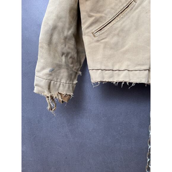 Vintage CARHARTT J01 Brown Detroit Blanket Lined Jacket Size 44 Reg Made in USA - Picture 6 of 9